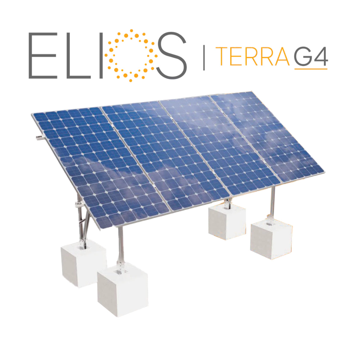 Elios Terra G4 | Système de Montage au Sol pour 4 Panneaux Solaires