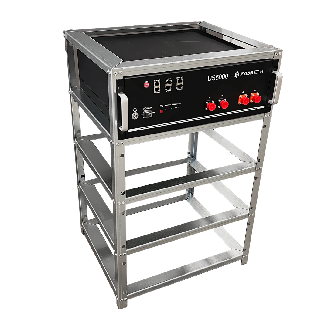Support de batteries Elios Pylontech pour 4 x US5000 | Acier galvanisé.