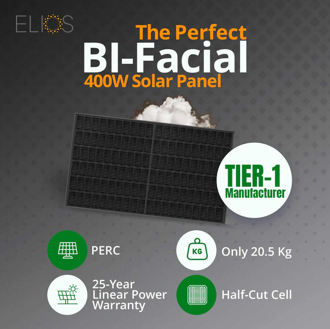 Elios Voltaic400HC-BF | Panneau Solaire Mono-facial BI-Facial 400W
