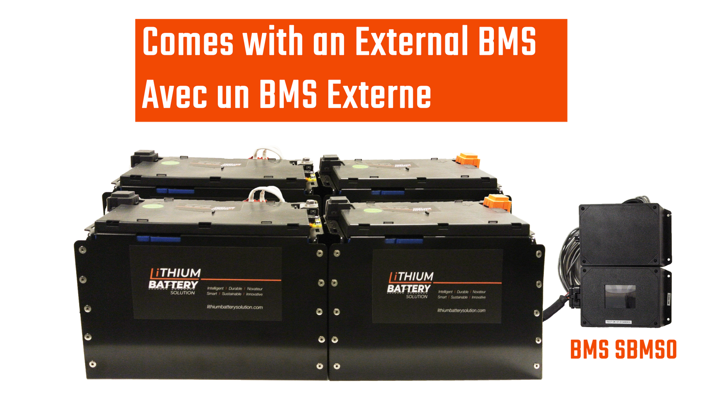 Lithium Battery Solution | 4X LBS 271 (LiFePO4) | Commercial Industrial battery Lithium-ion | with External BMS