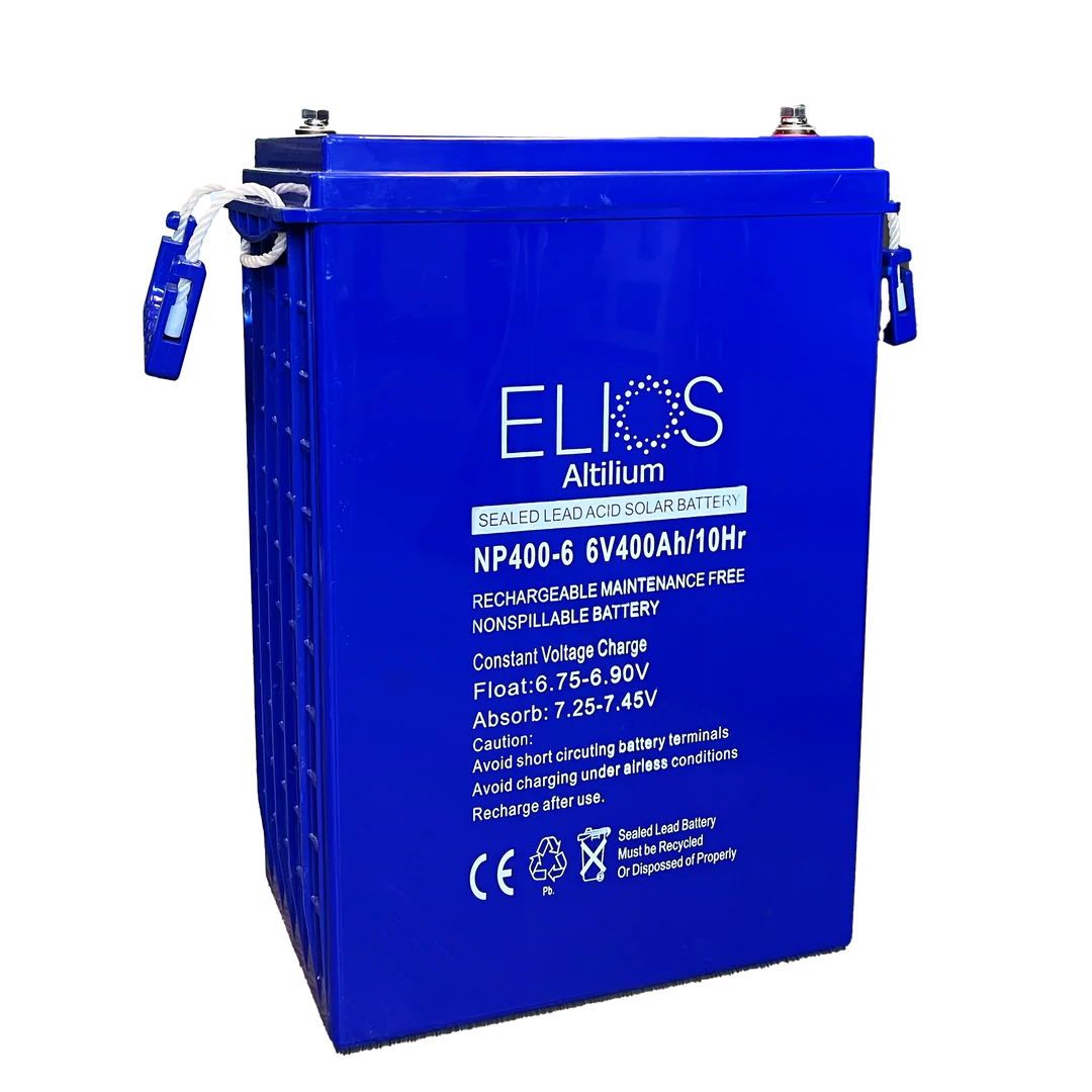 Elios Altilium 6V-400 | Batterie AGM Plomb-acide Scellée Rechargeable | 6V-400Ah