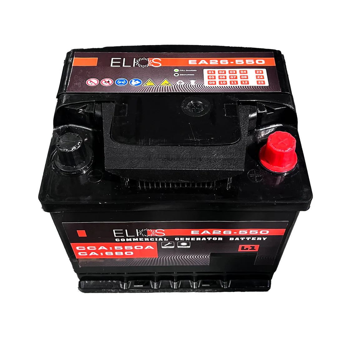 Elios Altilium EA26-550 | Batterie Plomb-Acide Scellée Inondée | 12V-55Ah