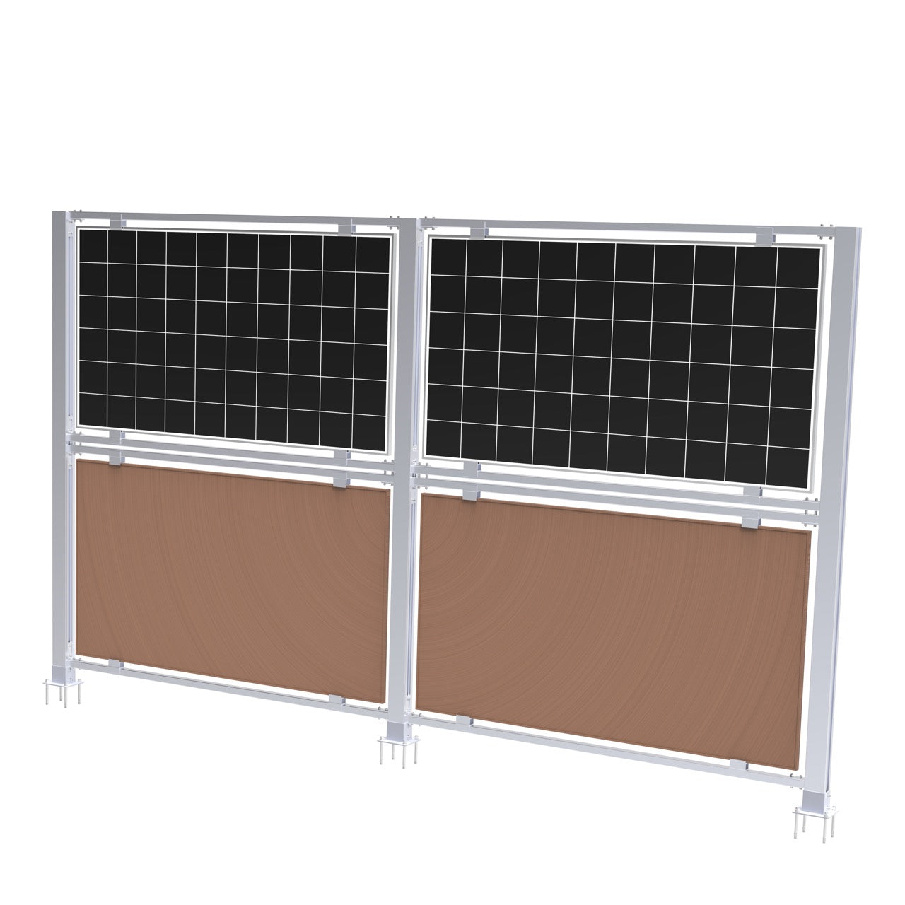 Elios AgriVoltaic Solar Fence | Vertical Aluminum Solar Racking for 4 Panels