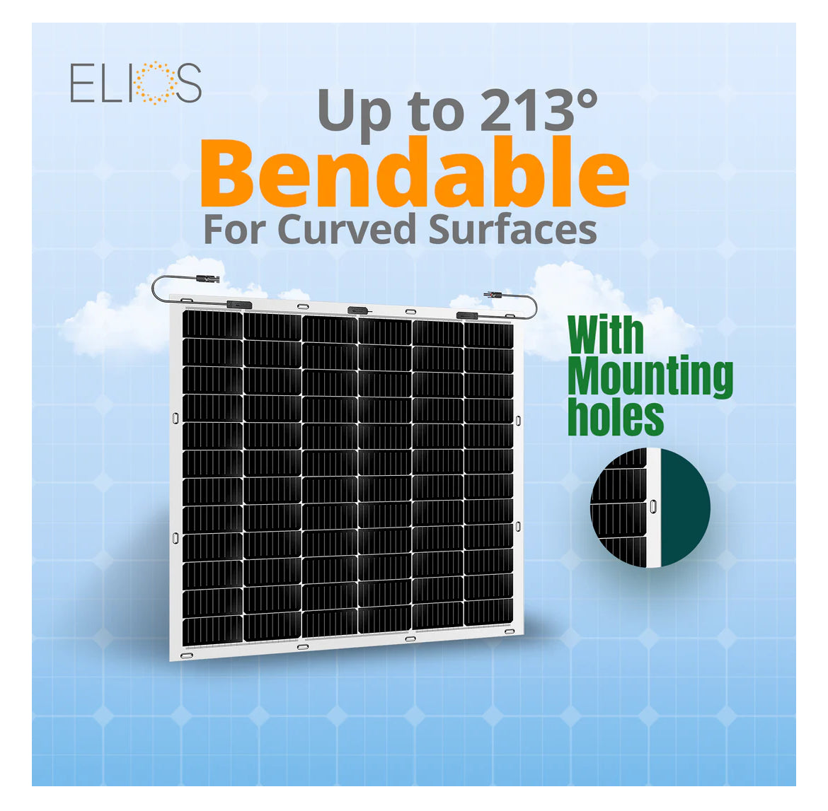 Elios Voltaic 210F-B | Panneau solaire semi-flexible de balcon 210W
