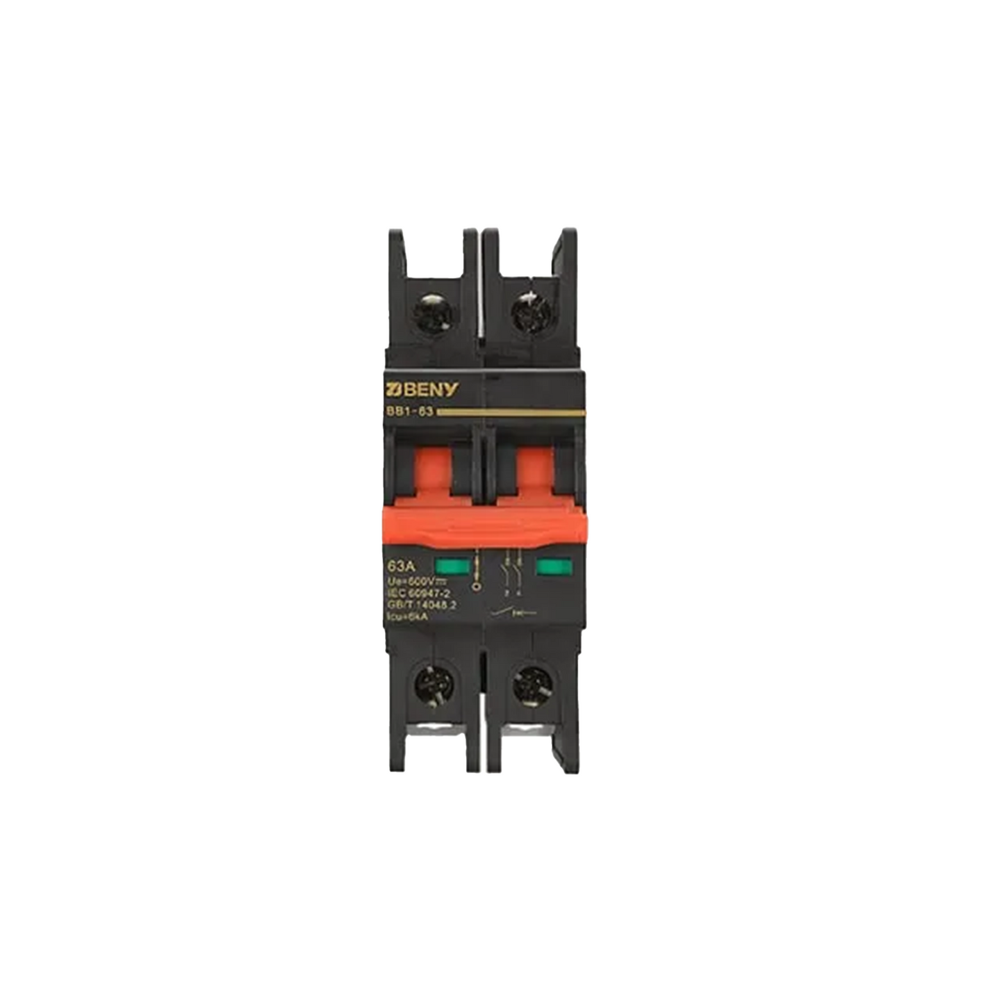 BENY DC Thermal Magnetic Circuit Breaker | 2 Pole-16A 600VDC | UL Listed