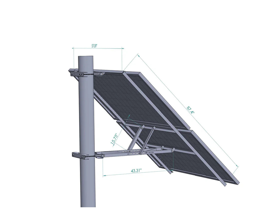 Elios Koala M2 | Support pour 2 Panneaux Photovoltaïques