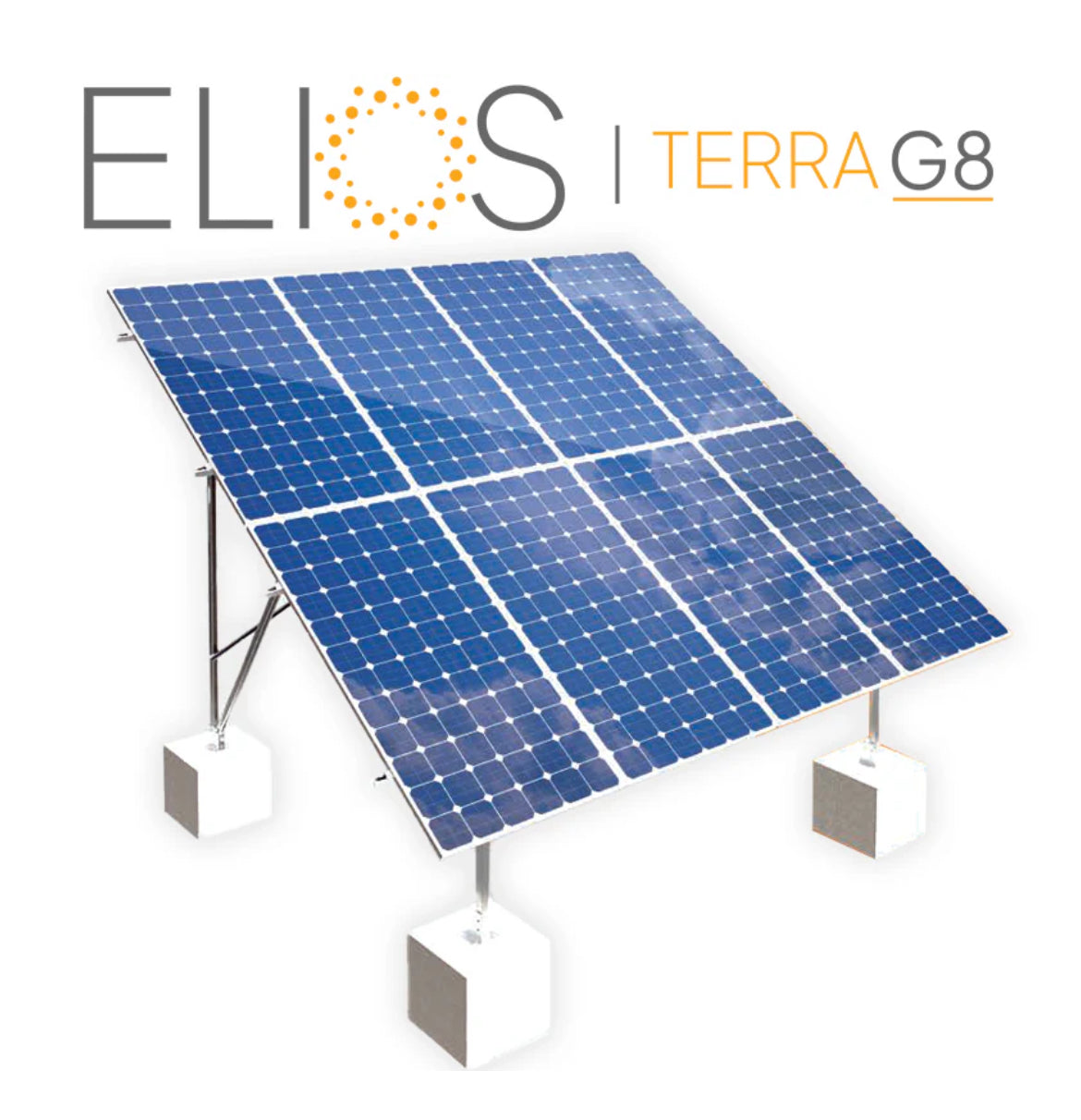 Elios Terra G8 | Système de Montage au Sol pour 8 Panneaux Solaires