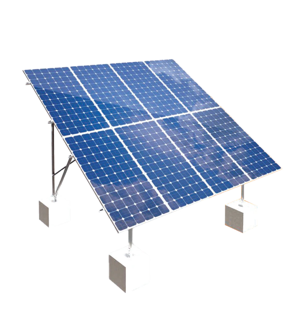 Elios Terra G8 | Système de Montage au Sol pour 8 Panneaux Solaires