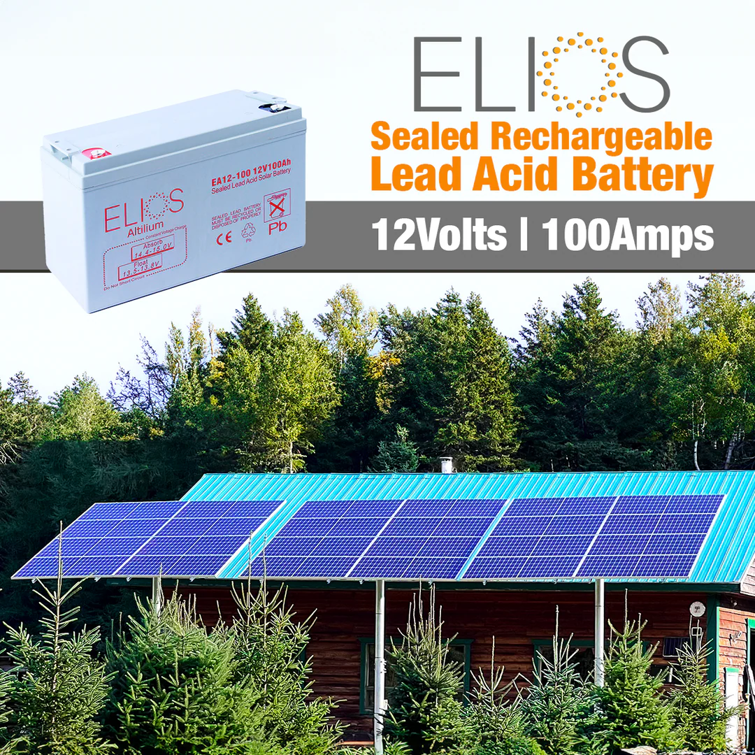Elios Altilium EA12-100 | Batterie AGM Plomb-Acide Rechargeable Scellée | 12V-100Ah