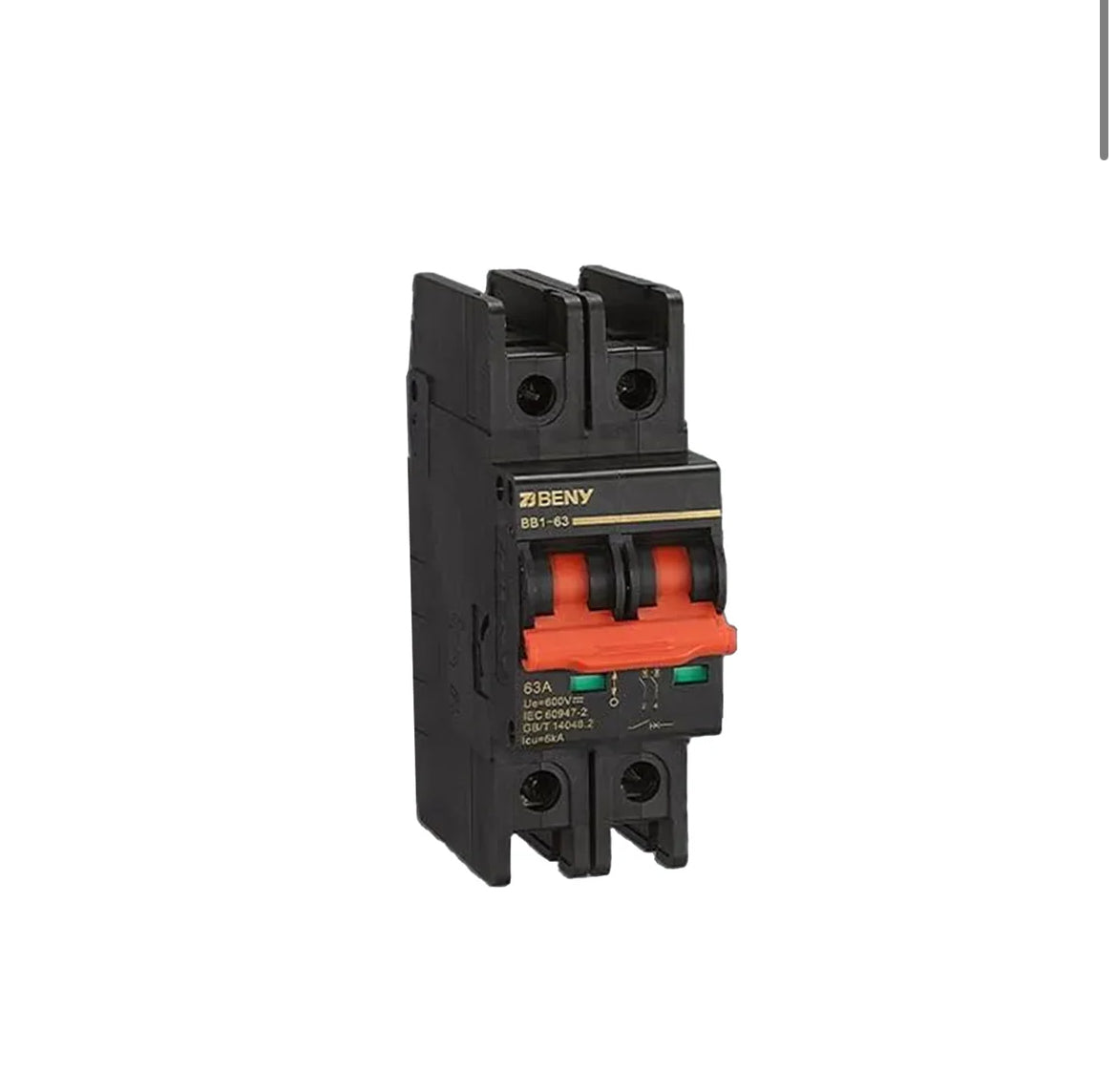 Disjoncteur thermique magnétique DC BENY | 2 pôles - 50A 600VDC | Homologué UL