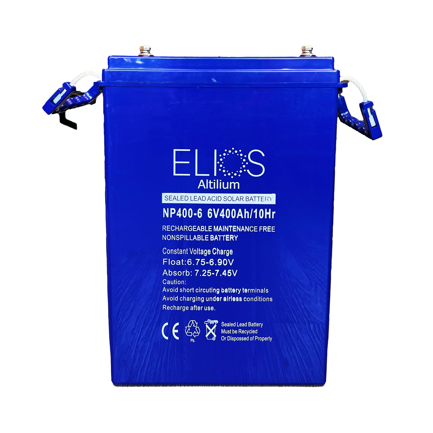 Elios Altilium 6V-400 | Sealed Rechargeable Lead Acid AGM Battery | 6V-400Ah