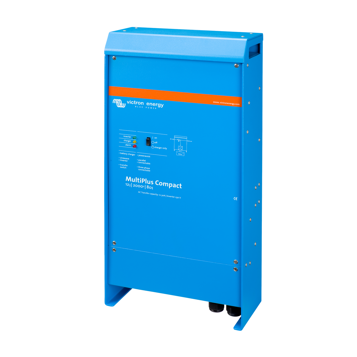 Victron Energy Inverter/Charge MultiPlus Compact 12/2000/80-50 120V VE.Bus | UL Certified | CMP122200102