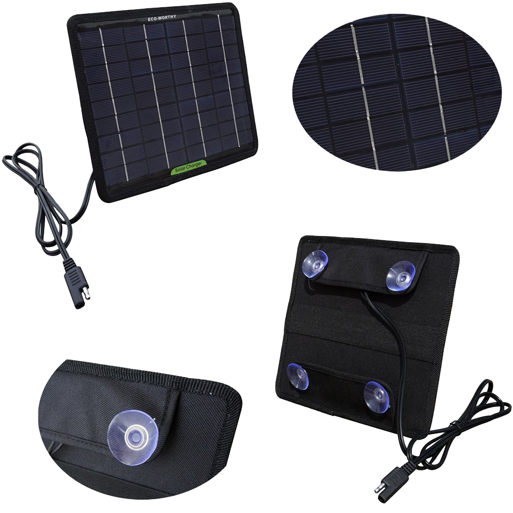 ECO-WORTHY – Panneau solaire portable avec batterie de secours / Chargeur solaire