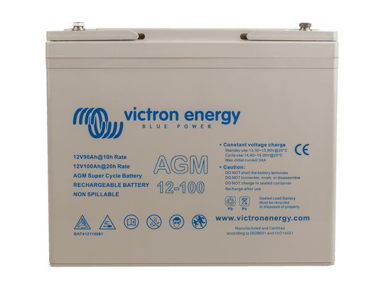 Victron Energy 12V/100Ah AGM Super Cycle Battery (M6) | BAT412110081