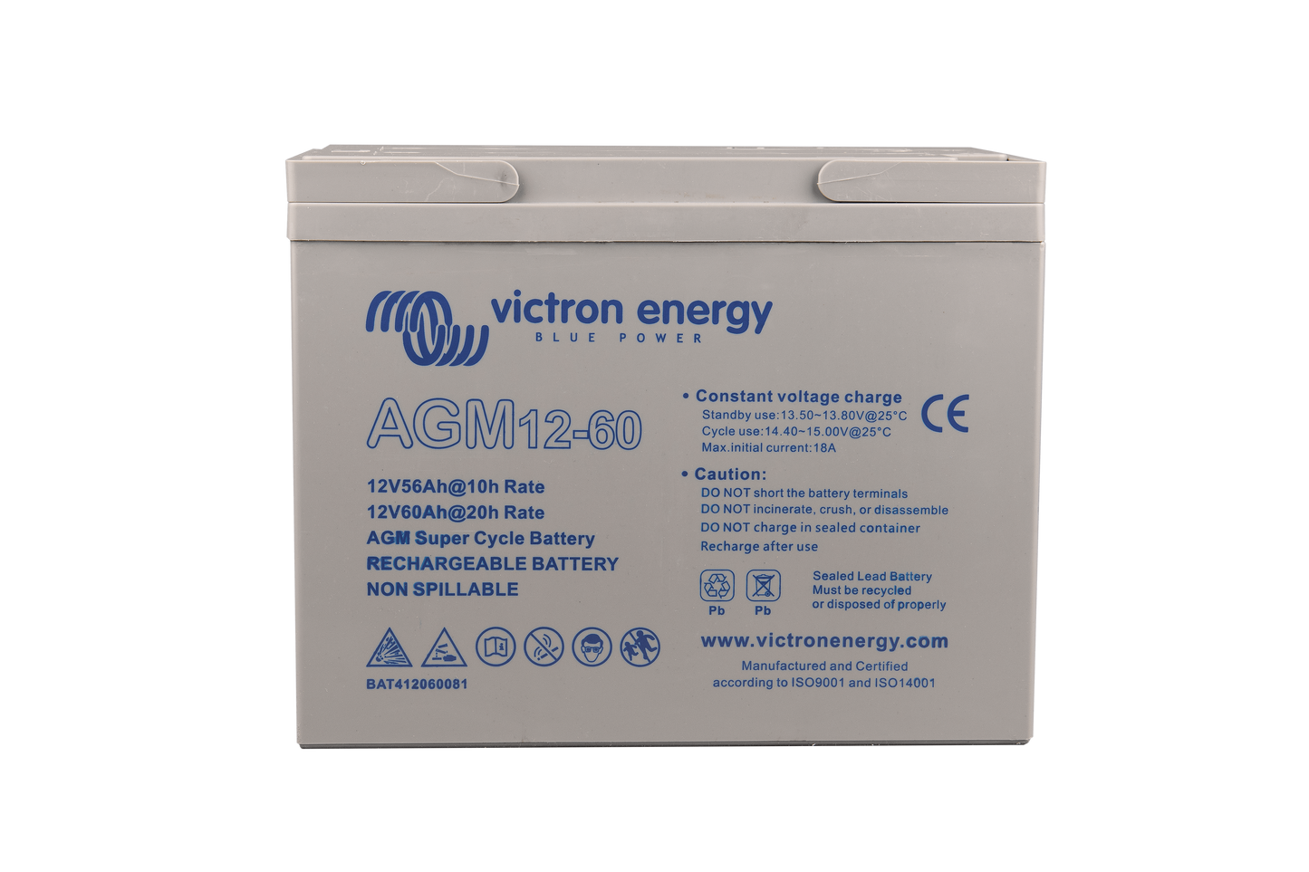 Victron energy 12V/60Ah AGM Super Cycle Battery (M5) | BAT412060081