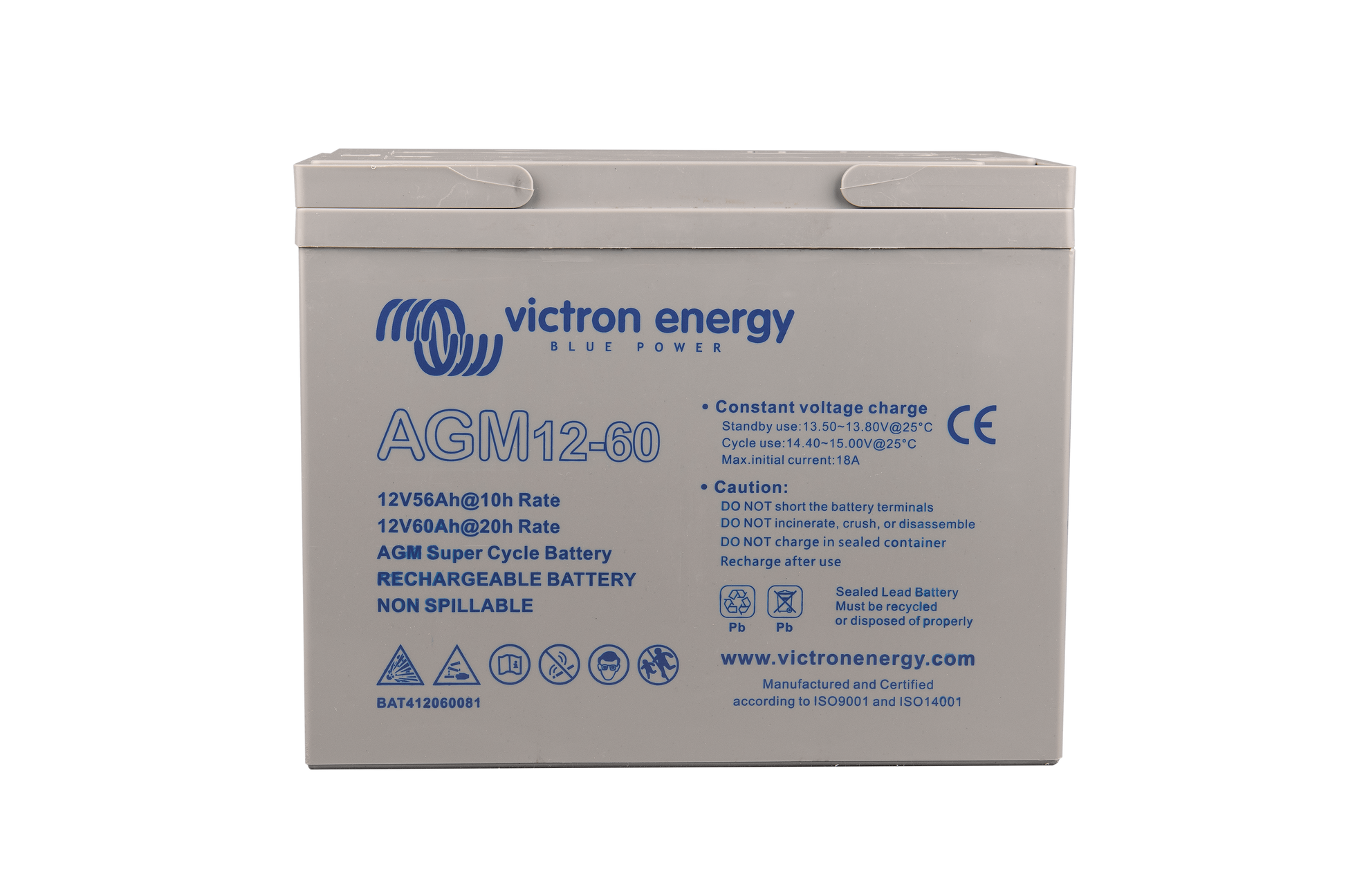 Victron energy 12V/60Ah AGM Super Cycle Battery (M5) | BAT412060081
