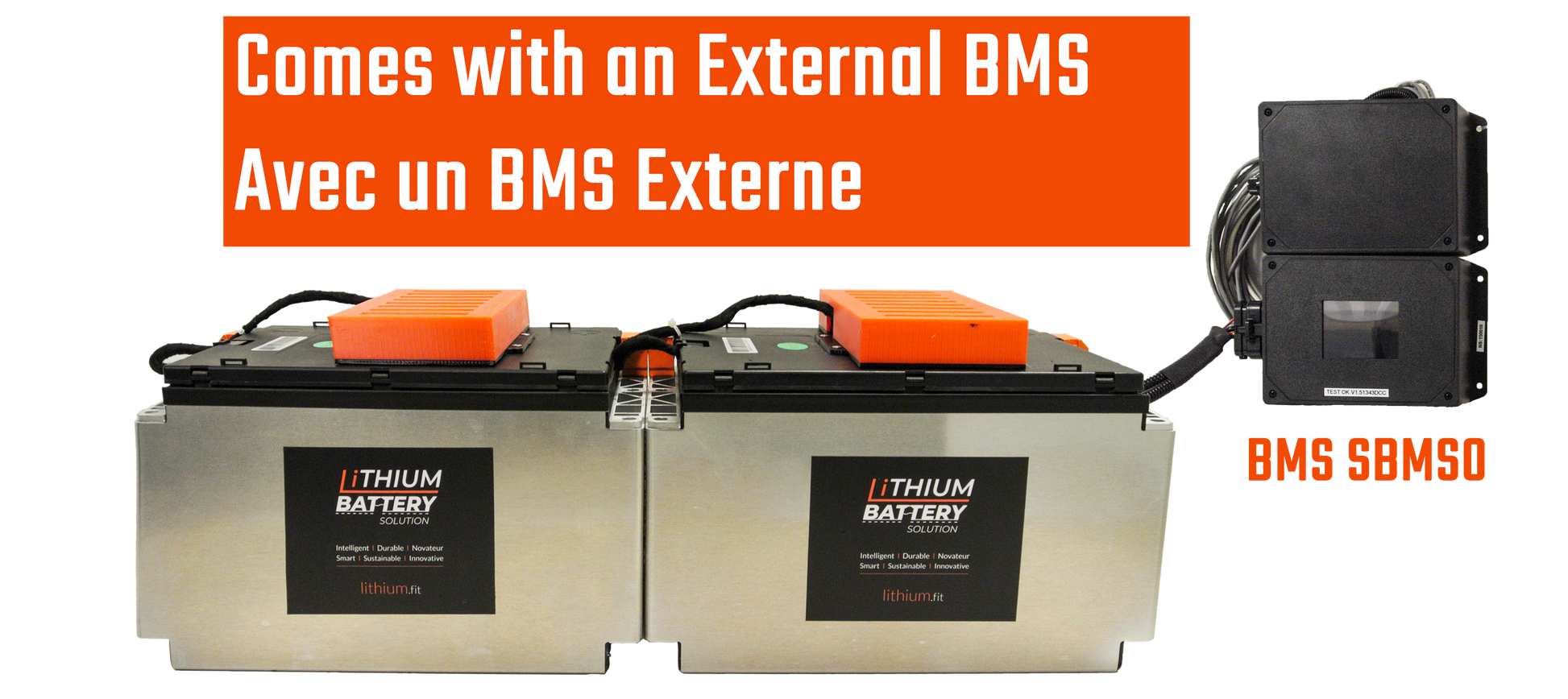 Lithium Battery Solution | 2X LBS 200 (LiFePO4) | Commercial Industrial battery Lithium-ion | with External BMS