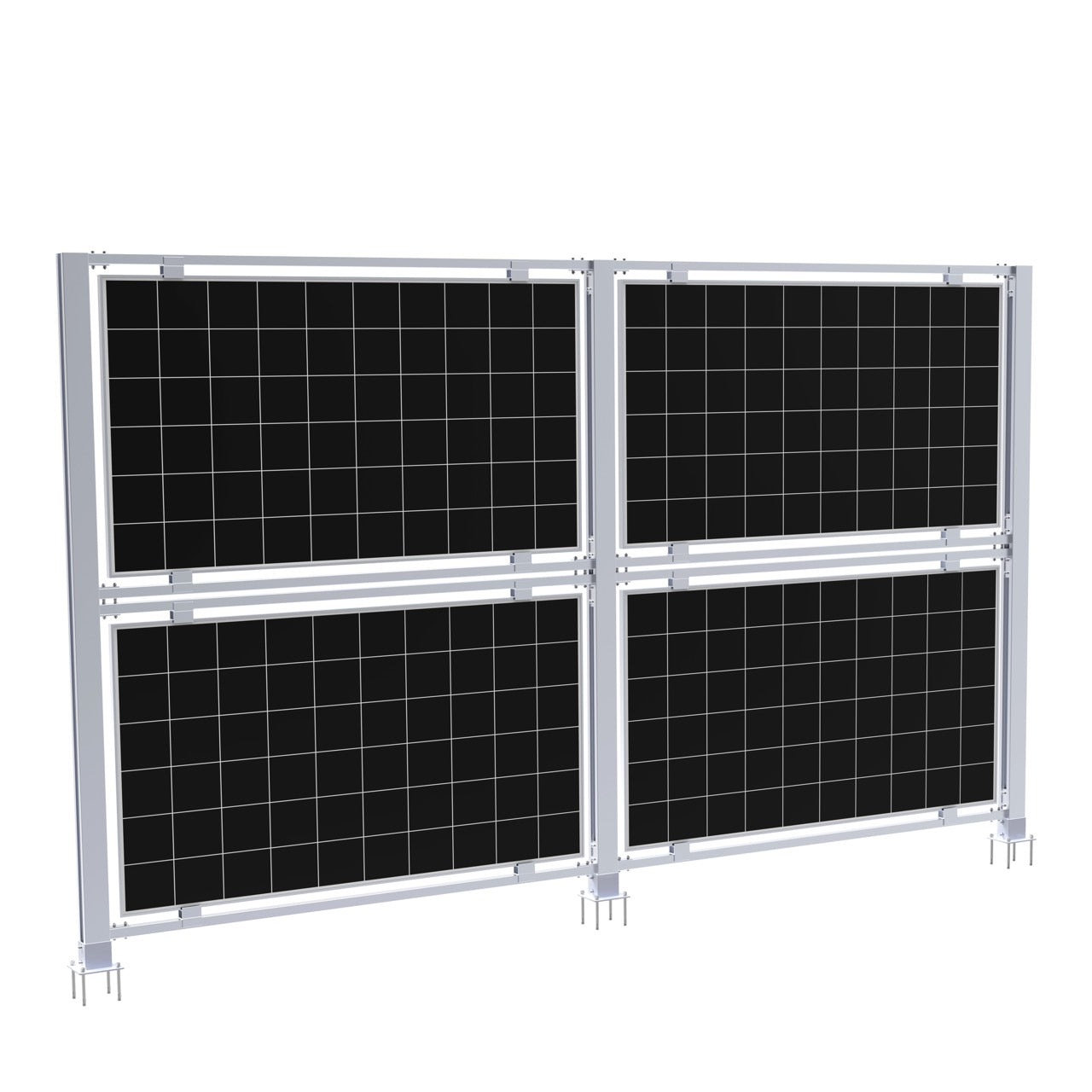 Elios AgriVoltaic Solar Fence | Vertical Aluminum Solar Racking for 4 Panels
