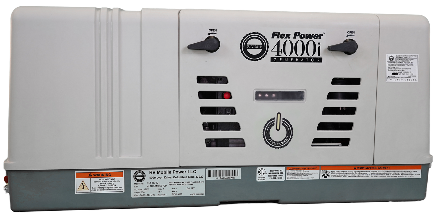 RVMP Flex Power 4000i Dual Fuel Generator