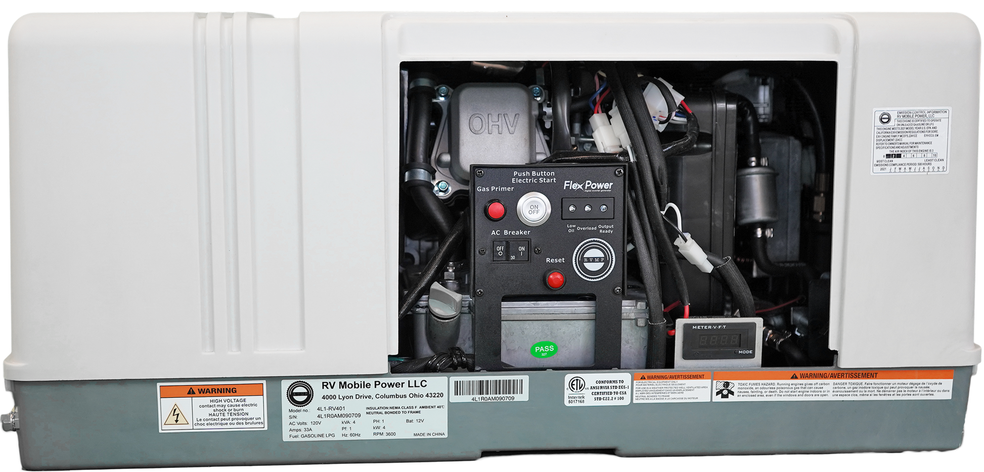 RVMP Flex Power 4000i Dual Fuel Generator
