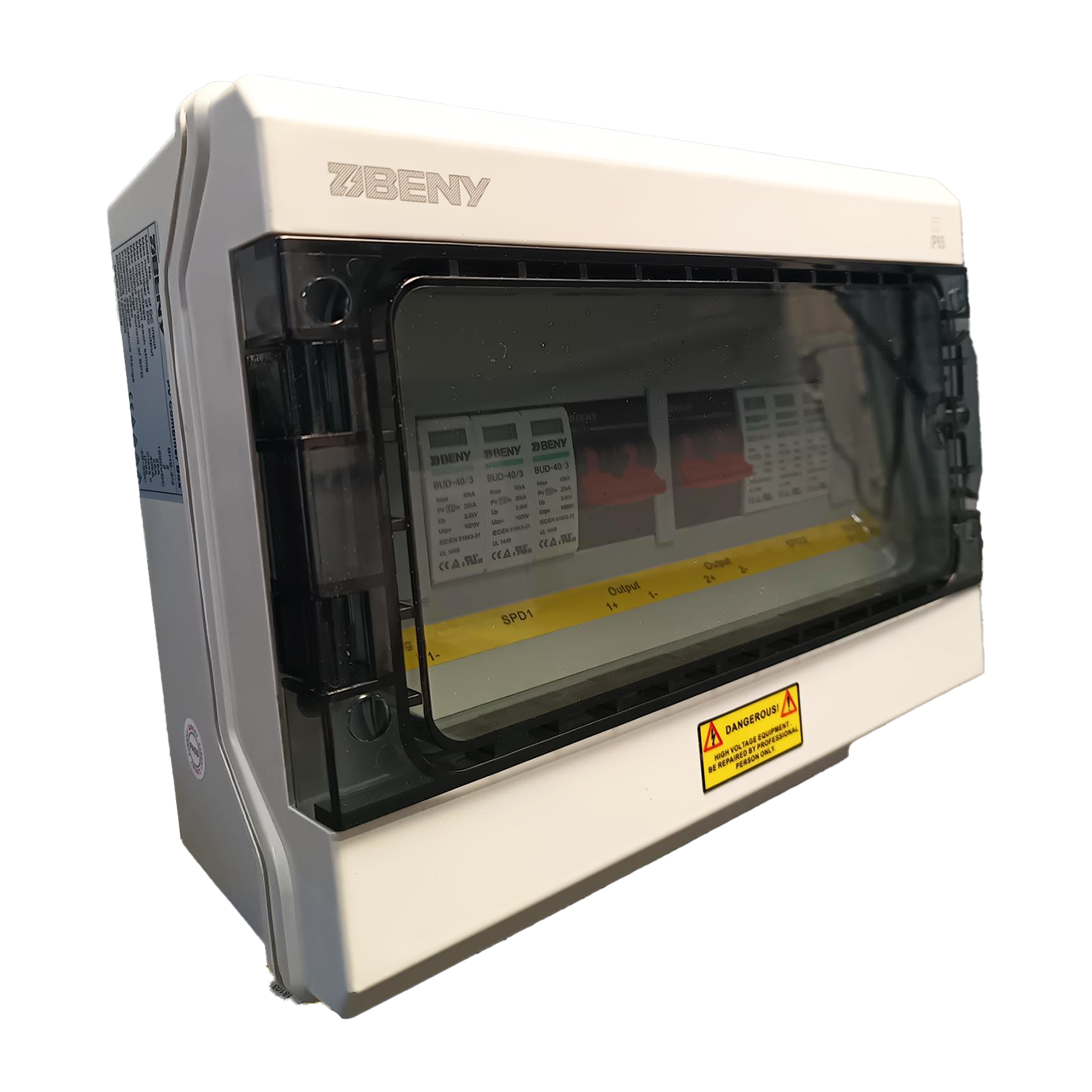 BENY 1000V DC Combiner Box | 2 IN 2 Out | 2 Pole