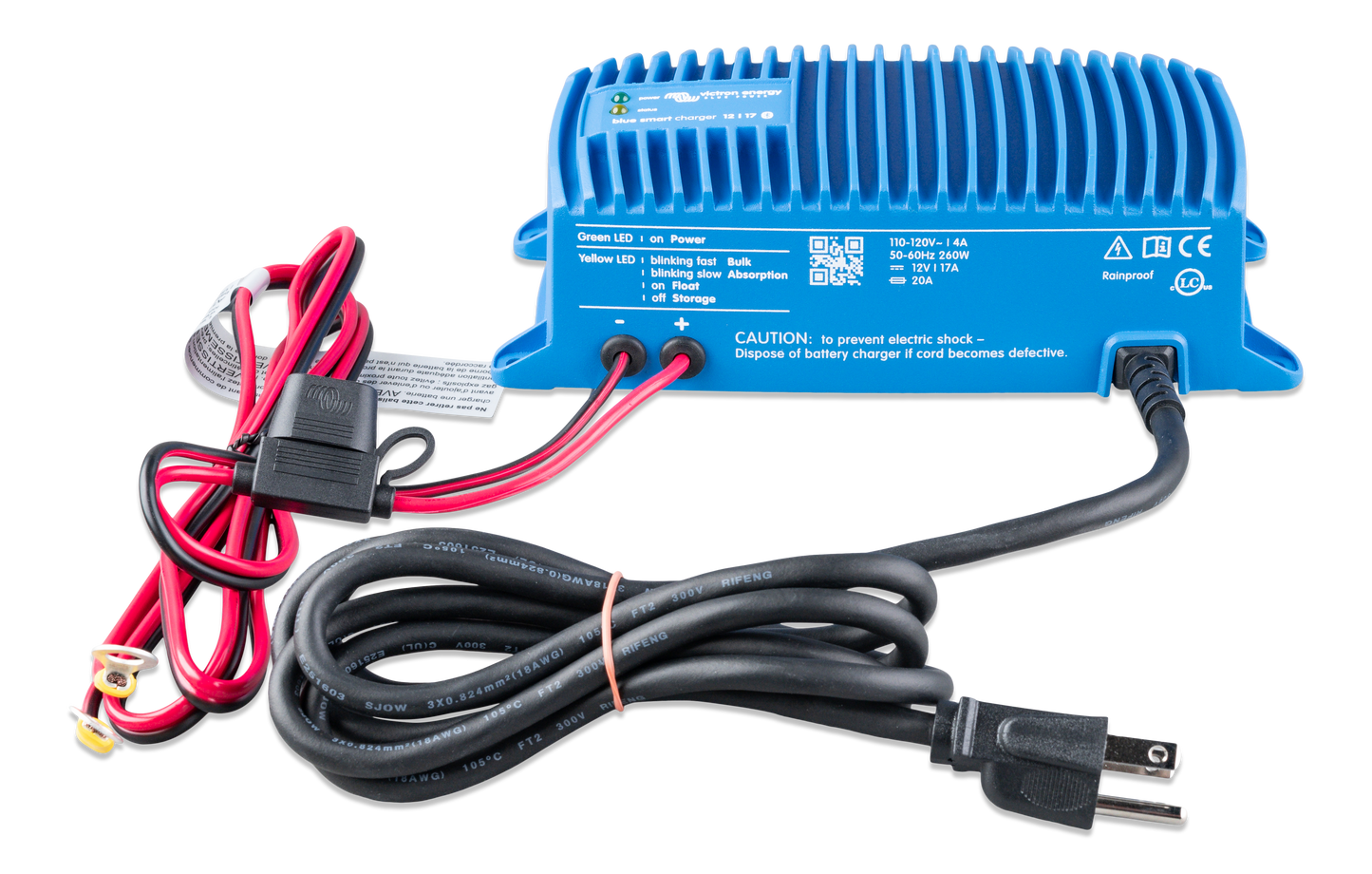 Victron Energy Blue Smart IP67 Battery Charger12/25(1) 120V NEMA 5-15 | BPC122547106