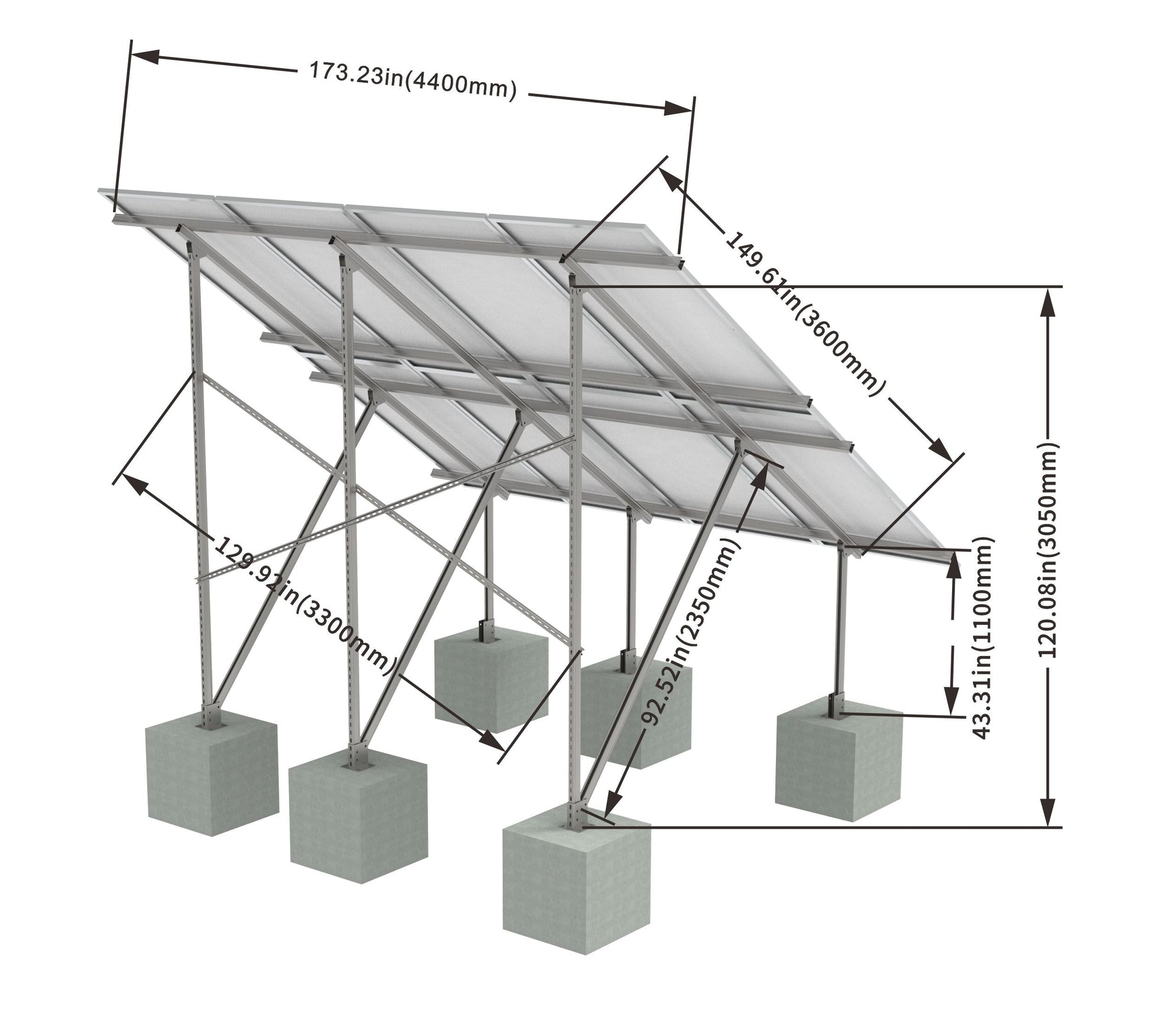 Elios Terra G8 | Ground Mount System For 8 Solar Panel
