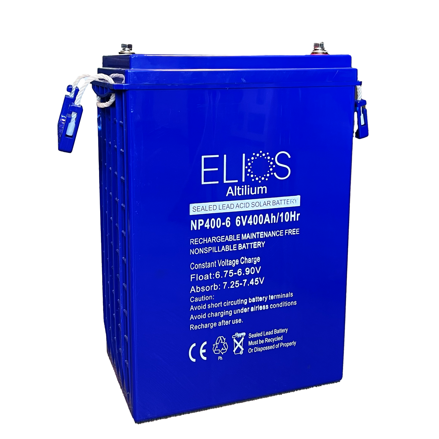 Elios Altilium 6V-400 | Sealed Rechargeable Lead Acid AGM Battery | 6V-400Ah