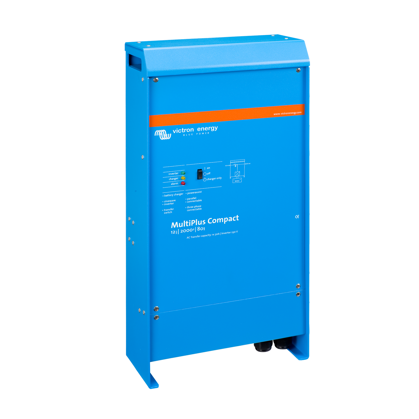 Victron Energy Inverter/Charge MultiPlus Compact 12/2000/80-50 120V VE.Bus | UL Certified | CMP122200102