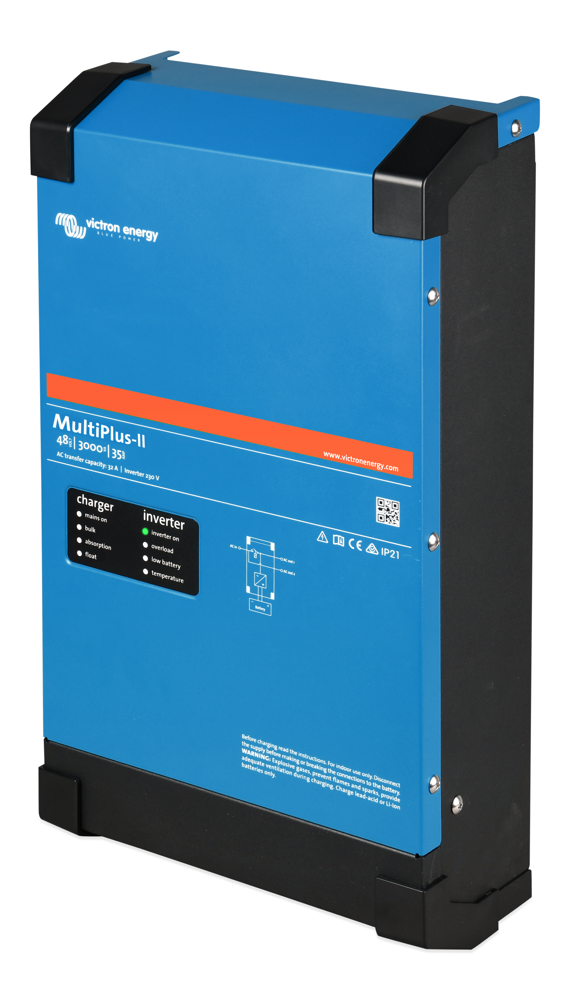 Victron Energy Inverter/Charger MULTIPLUS-II 48/3000/35-50 120V | UL Certified | PMP482305102