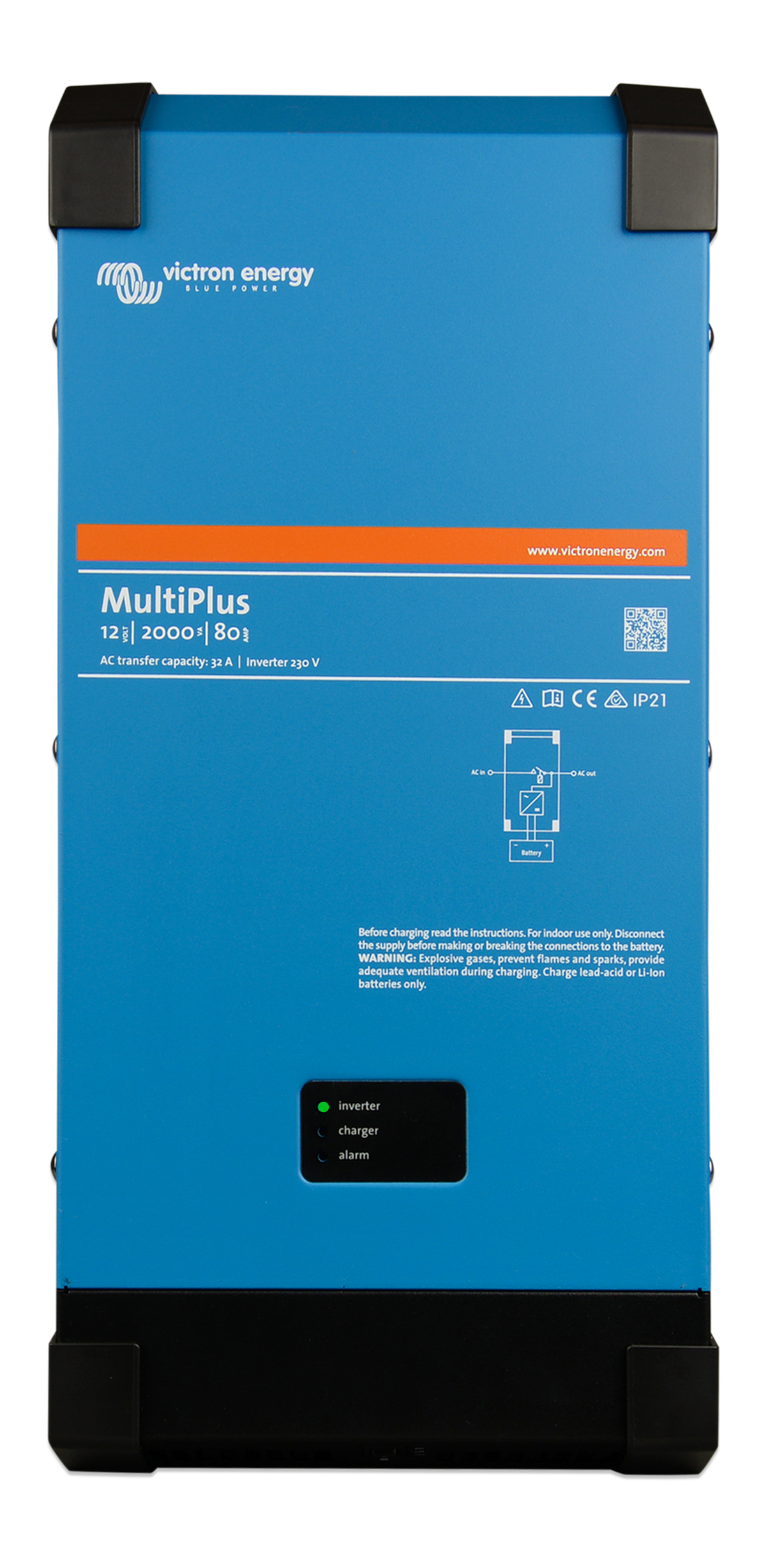 Victron Energy Inverter/Charge MultiPlus 12/2000/80-50 120V VE.Bus | UL Certified | PMP122200102