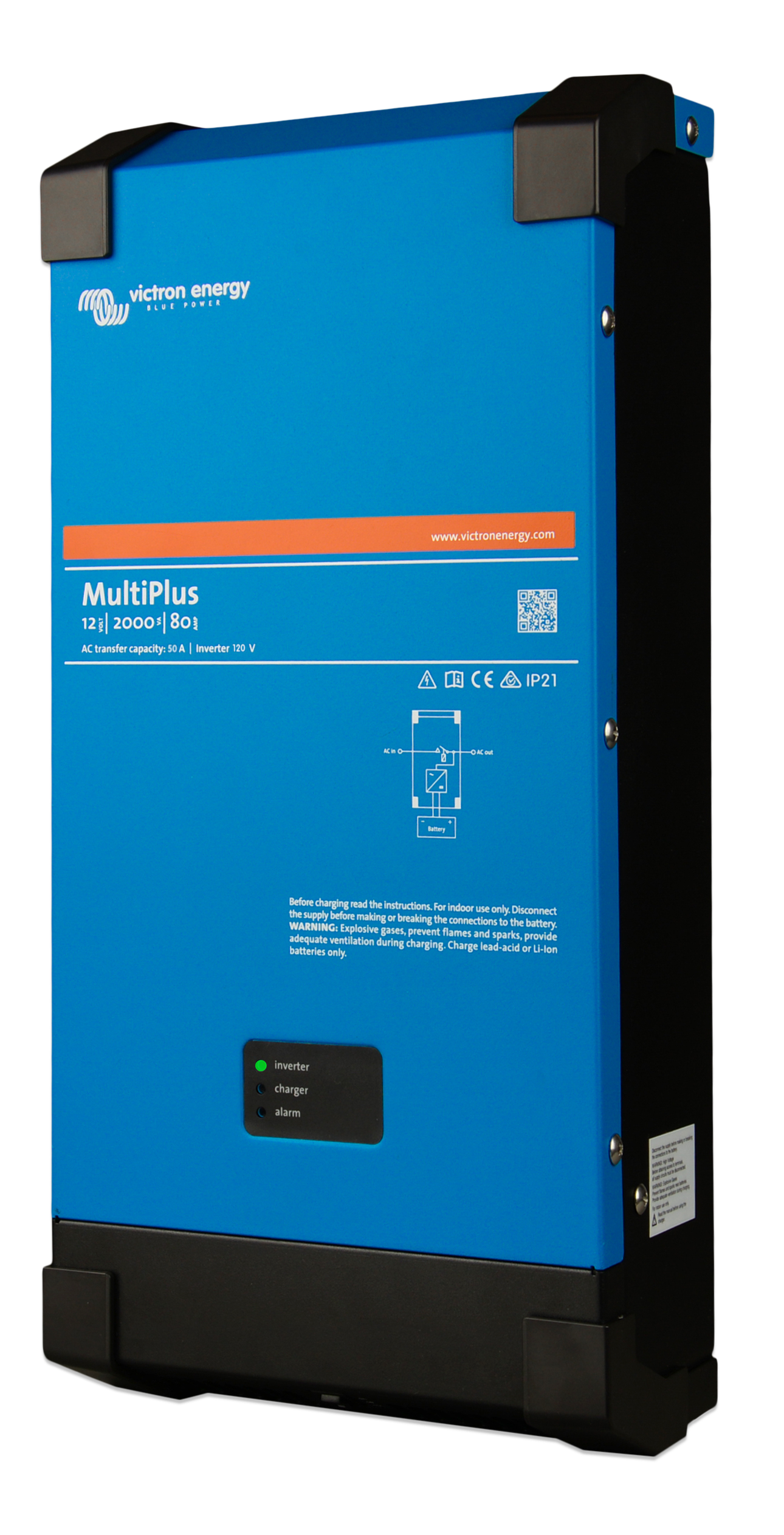 Victron Energy Inverter/Charge MultiPlus 12/2000/80-50 120V VE.Bus | UL Certified | PMP122200102
