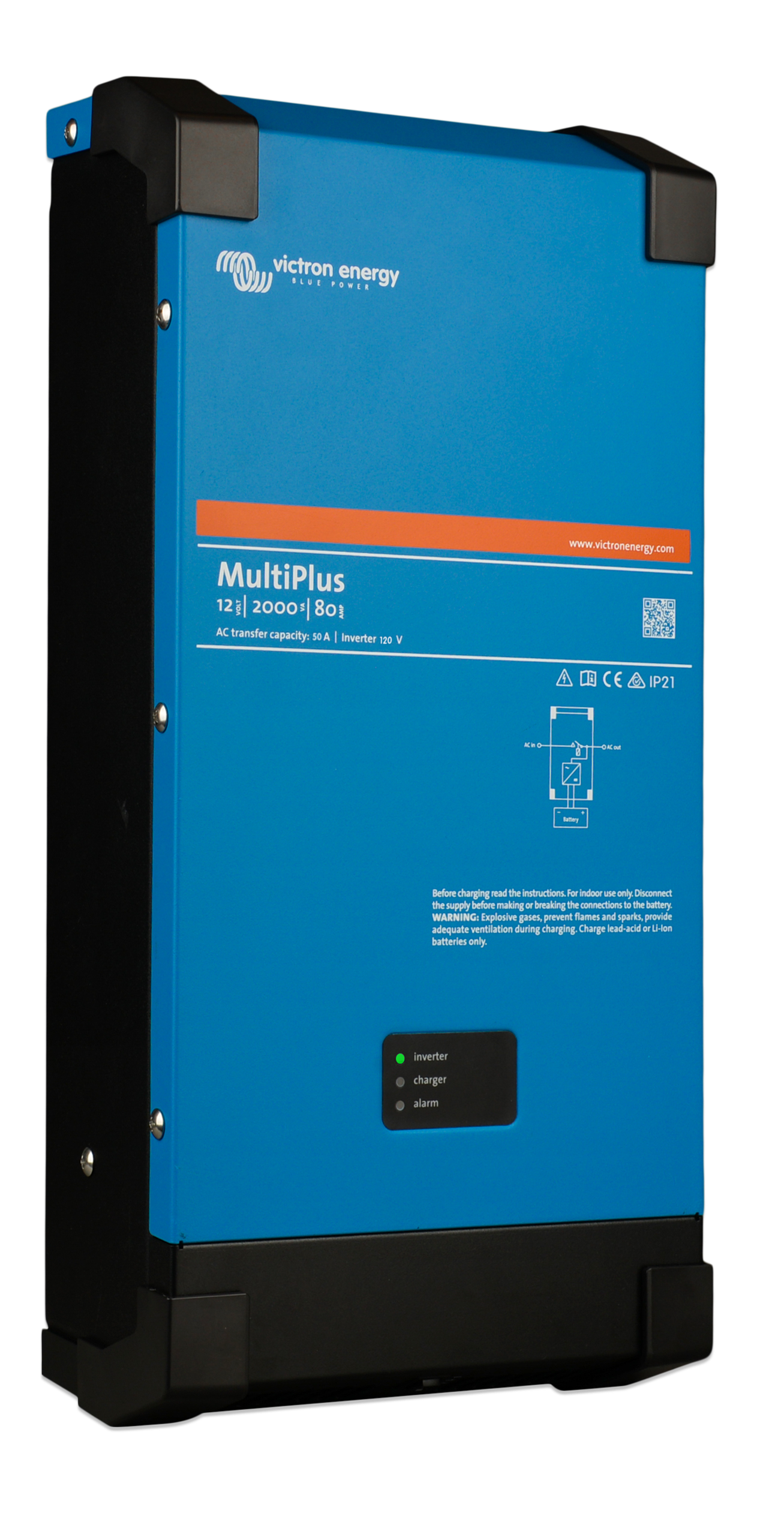Victron Energy Inverter/Charge MultiPlus 12/2000/80-50 120V VE.Bus | UL Certified | PMP122200102