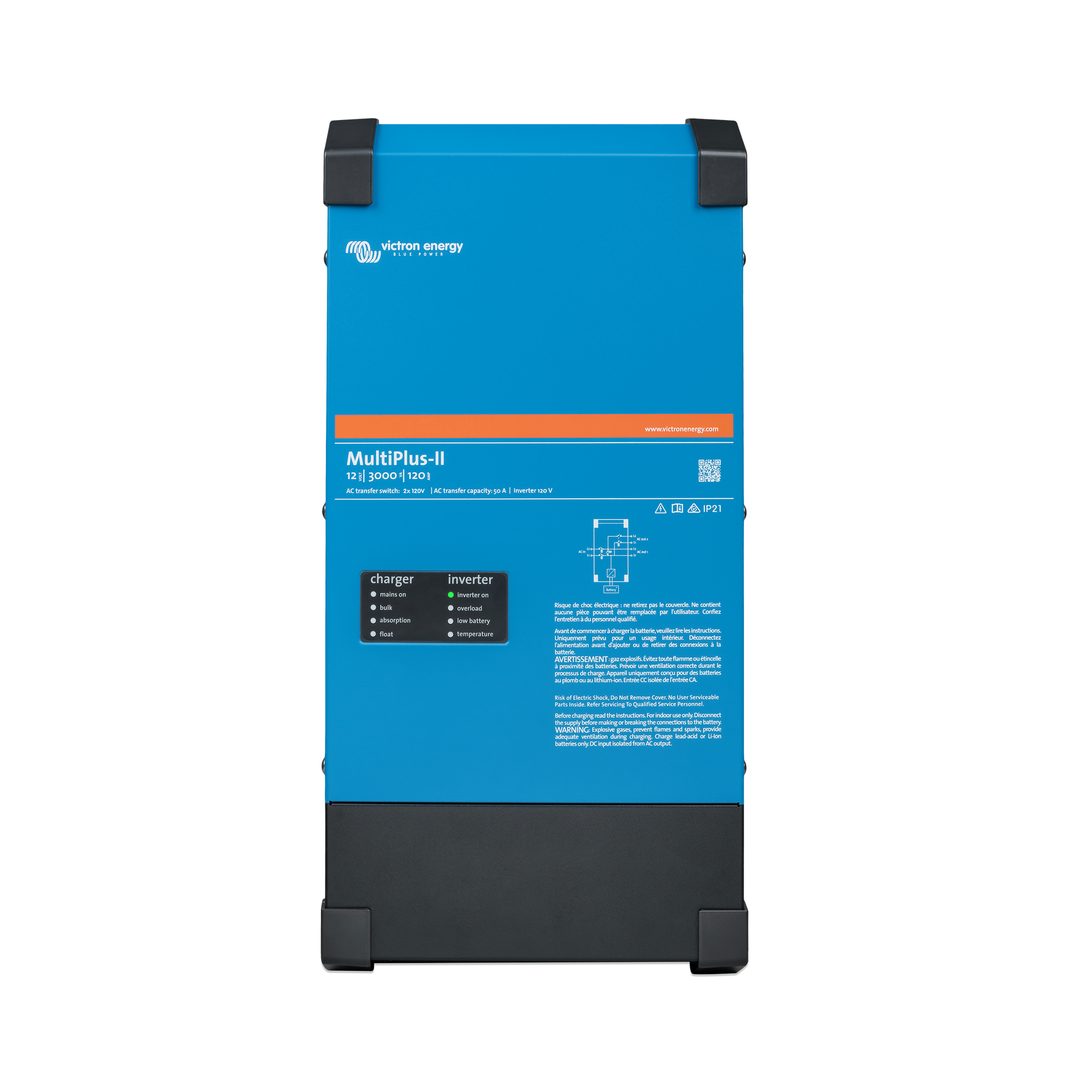 Victron Energy Inverter/Charger MULTIPLUS-II 24/3000/70-50 2X120V | PMP242305130