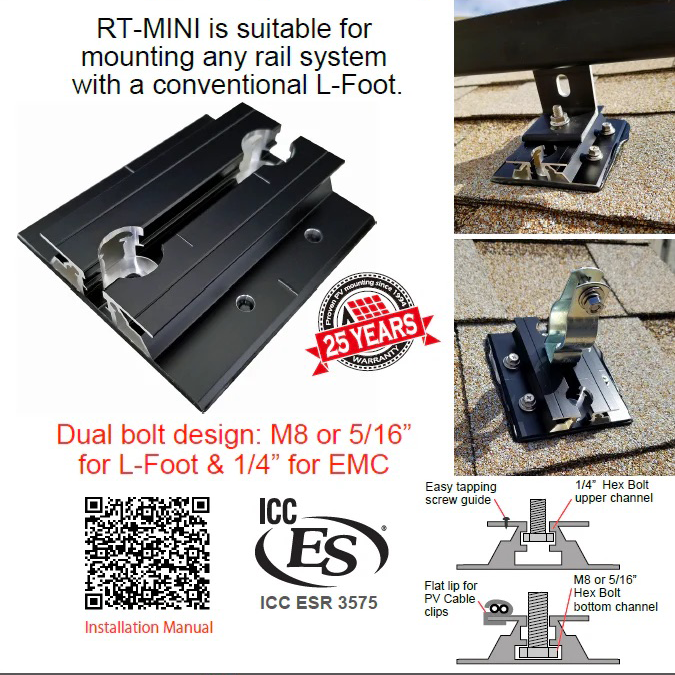 RT-Mini II Roof Tech | Roof Mount Base