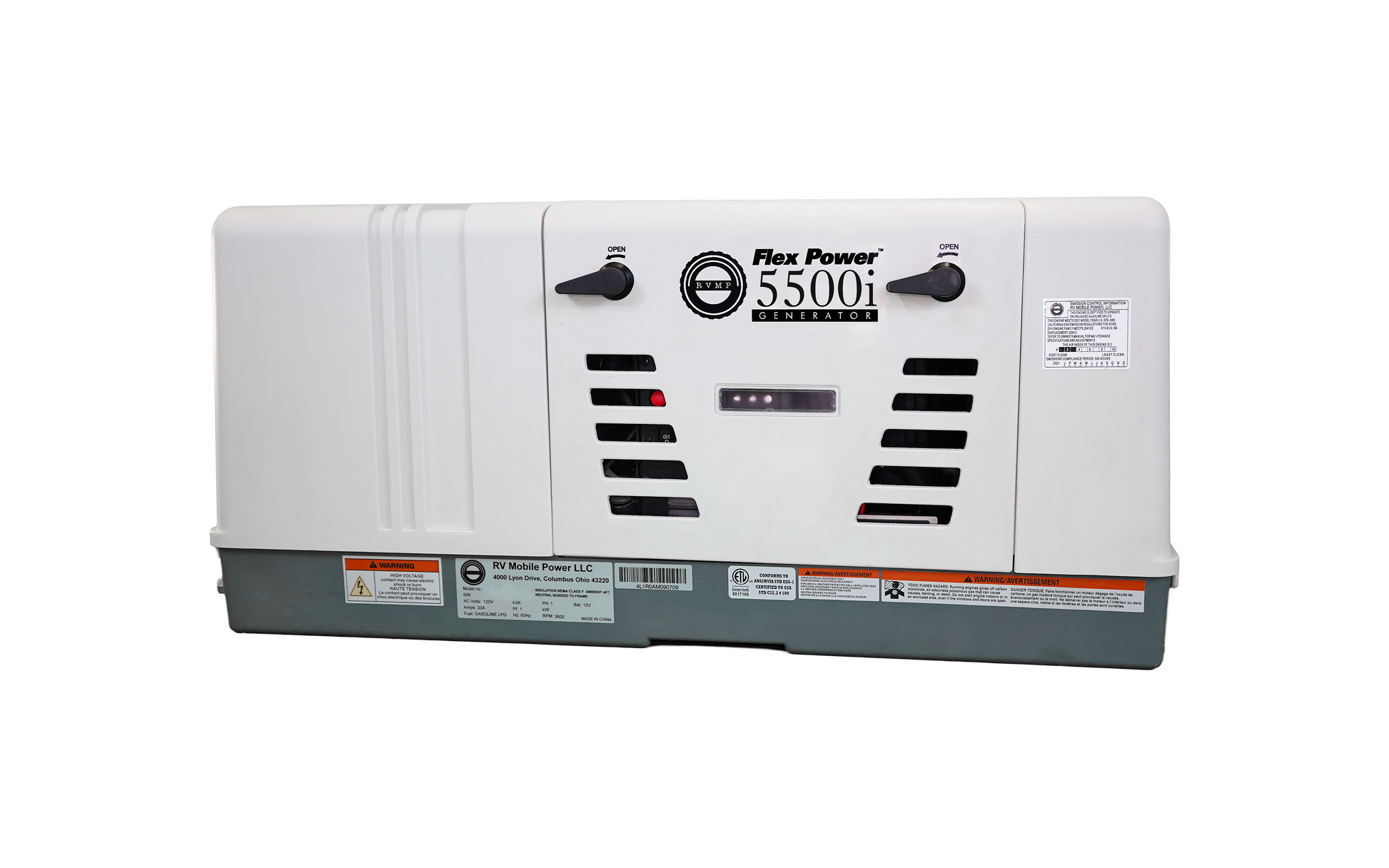 RVMP Flex Power 5500i Dual Fuel Generator
