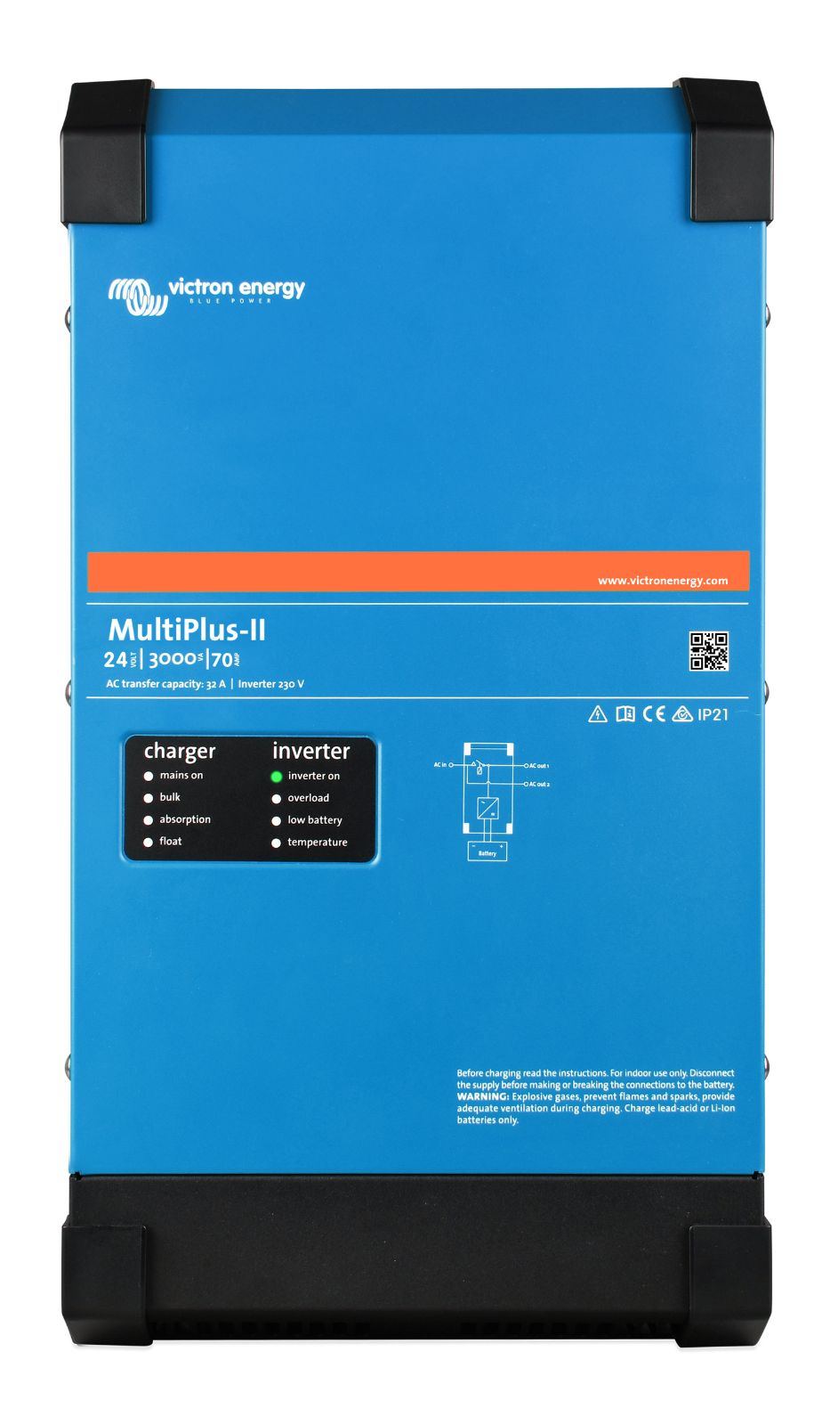 Victron Energy MultiPlus-II 24/3000/70-50 2x120V | UL Certified | PMP242305132
