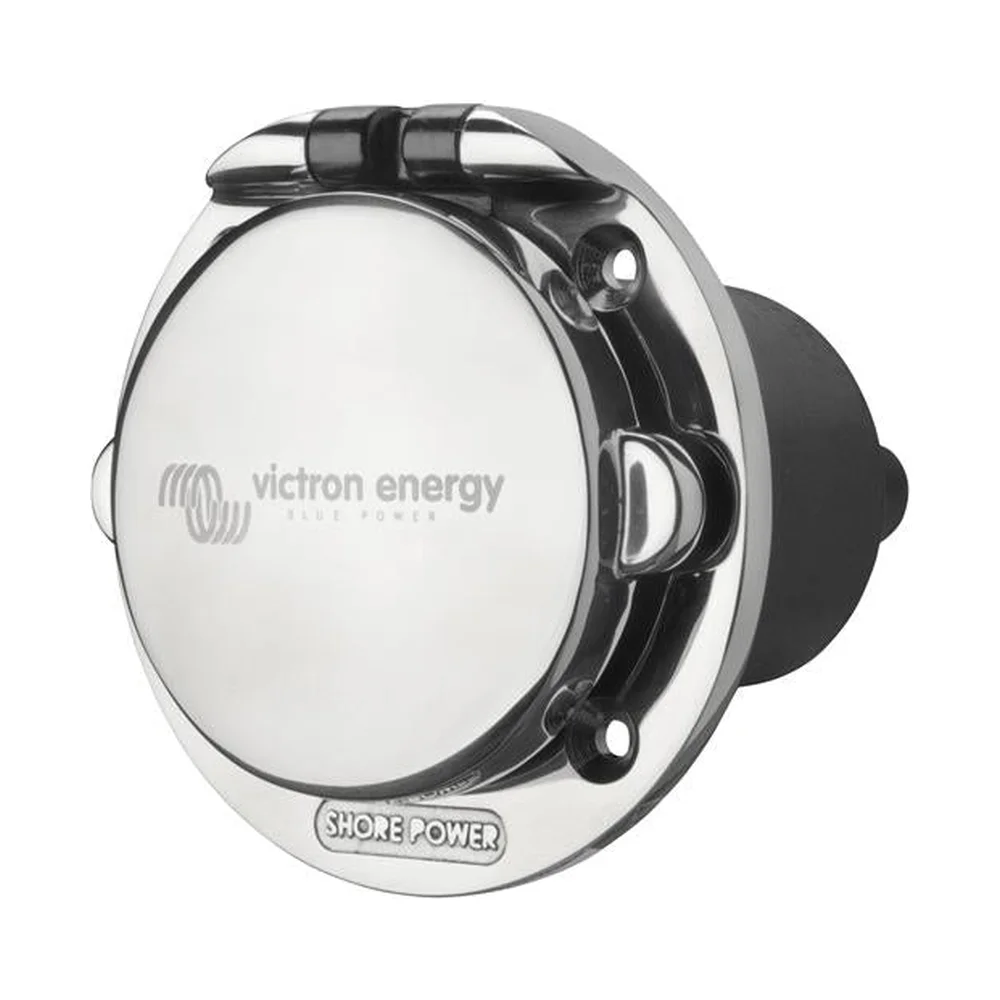 Victron energy Power Inlet stainless with cover 16A/250Vac (2p/3w)