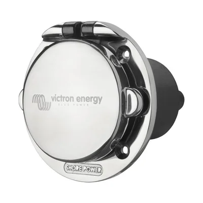 Victron energy Power Inlet stainless with cover 16A/250Vac (2p/3w)