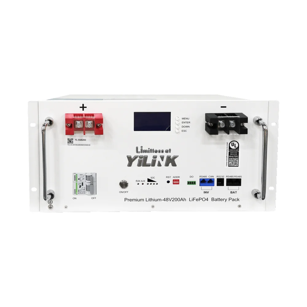 Batterie rack YiLink iPower S48200 blanche, vue de face