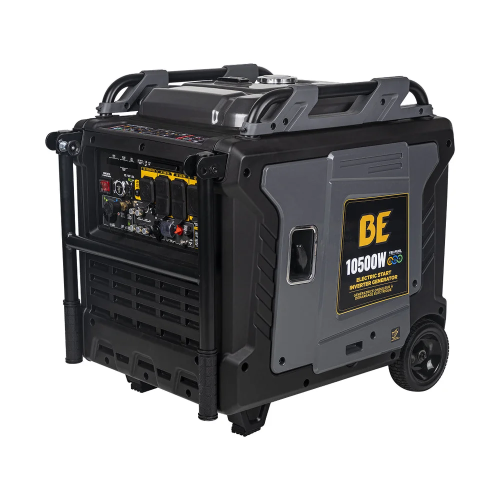 BE Power BE10500IT — Génératrice inverter tri-carburant 10 500 W, prête pour commutateur automatique